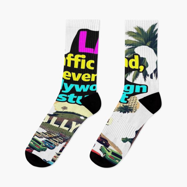 Item preview, Funny LA Traffic Hollywood Sign Stuck in Traffic Los Angeles California Shirt designed and sold by Sushikidsntoddlers.