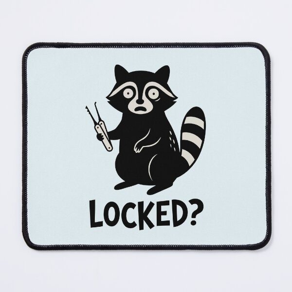 Item preview, Locked Funny Raccoon Lockpick Locksmith Humor designed and sold by Amir Faysal.