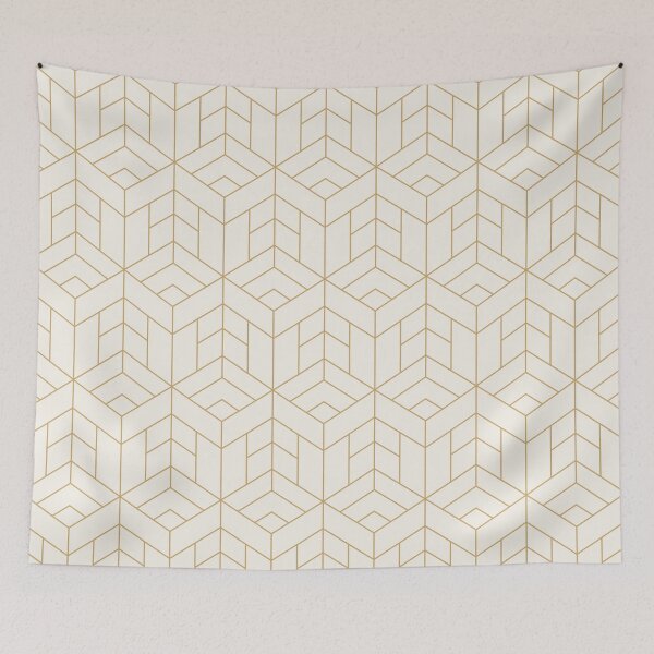 Item preview, Geometric pattern art print, minimal gold abstract interior design designed and sold by Aurum-design.