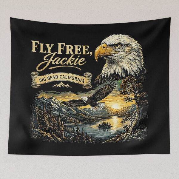 Item preview, Fly Free, Jackie Big Bear California Eagle Nature Wildlife Travel designed and sold by CharlieConon.