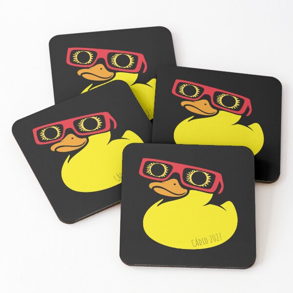 Item preview, Eclipse Spain 2027 - Duck with Glasses to View the Solar Eclipse in Cadiz designed and sold by charlypicazo.