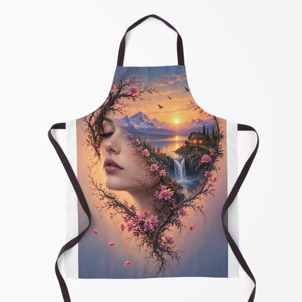 Item preview, Surreal Woman and Sunset Landscape – Dreamy Nature Double Exposure Art designed and sold by Arts121.