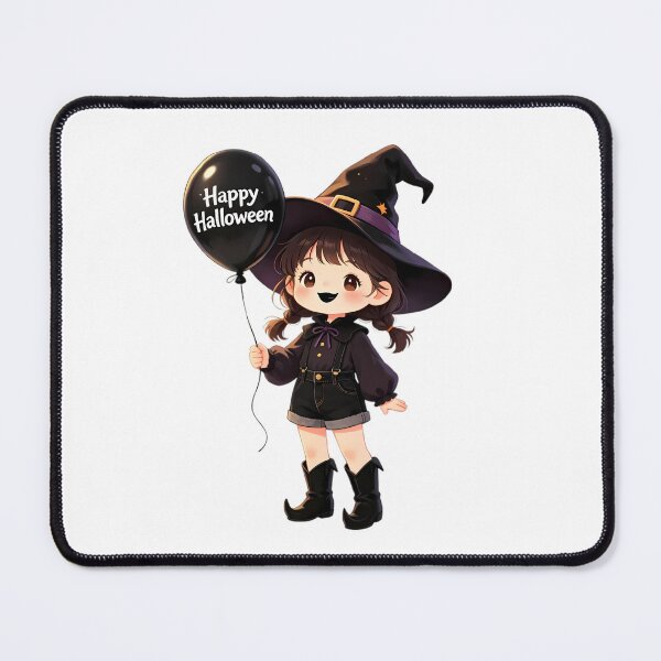 Item preview, Cute Little Witch Girl — Happy Halloween Balloon designed and sold by Bondingbonding.