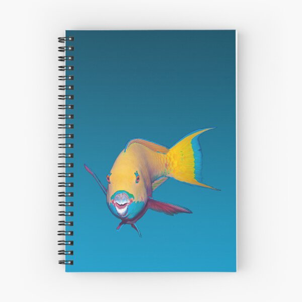 Item preview, Parrotfish Cutout * Light to Dark Blue Gradient Ocean Art |  designed and sold by Photo & Design Ute Niemann.