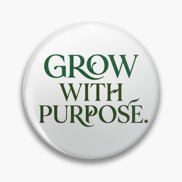 Item preview, Grow With Purpose | Sustainability Nature Positive Impact Typography Gift designed and sold by Amr Darwish Graphic designer.