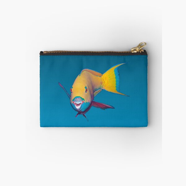 Item preview, Parrotfish Cutout * Light to Dark Blue Gradient Ocean Art |  designed and sold by Photo & Design Ute Niemann.