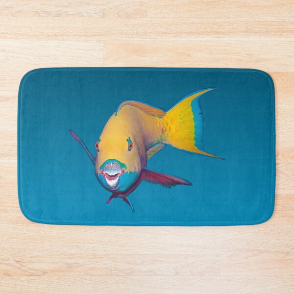 Item preview, Parrotfish Cutout * Light to Dark Blue Gradient Ocean Art |  designed and sold by Photo & Design Ute Niemann.