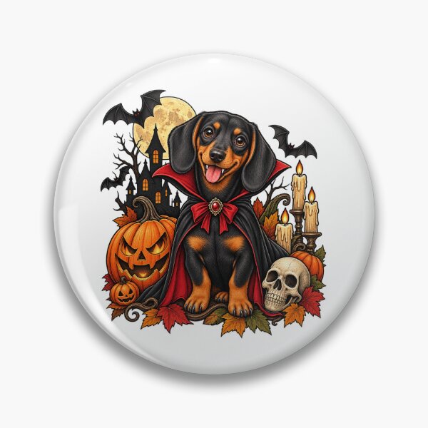 Item preview, Vampire Dachshund Halloween designed and sold by afr-saad.