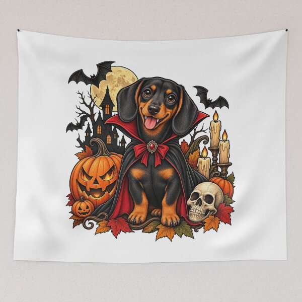 Item preview, Vampire Dachshund Halloween designed and sold by afr-saad.