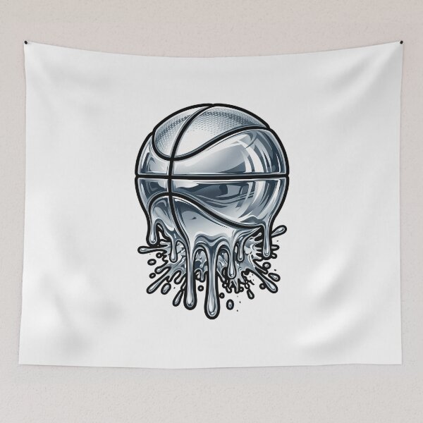 Item preview, Liquid Silver Chrome Basketball Drip designed and sold by DripCultureLab.