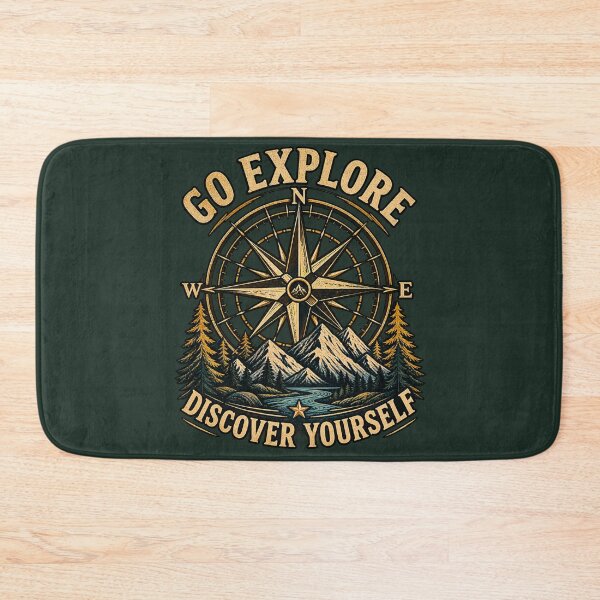 Item preview, Vintage Adventure Compass Mountain Explore — Discover Yourself designed and sold by FABIOLA1970.