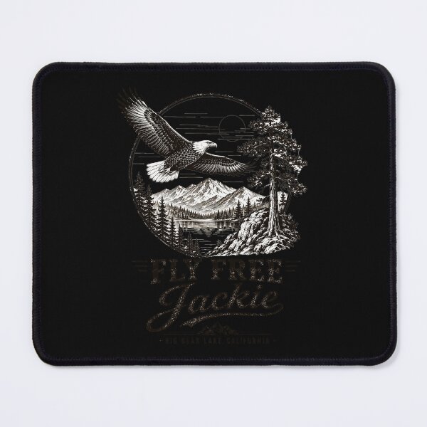 Item preview, Fly Free Jackie Big Bear Lake California Eagle Nature Mountain Lake Adventure designed and sold by CharlieConon.