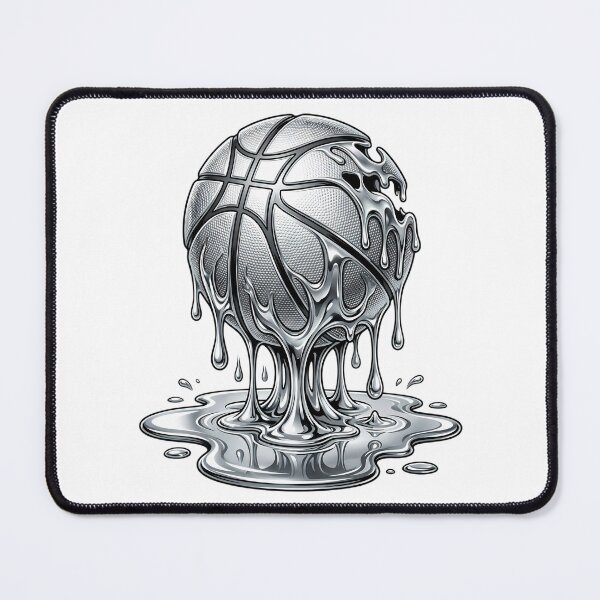 Item preview, Melting Silver Chrome Basketball Puddle designed and sold by DripCultureLab.