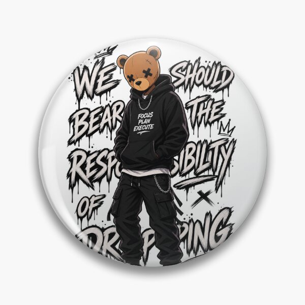Item preview, Drippy Bear Streetwear Cartoon Design designed and sold by Giftthegifted.
