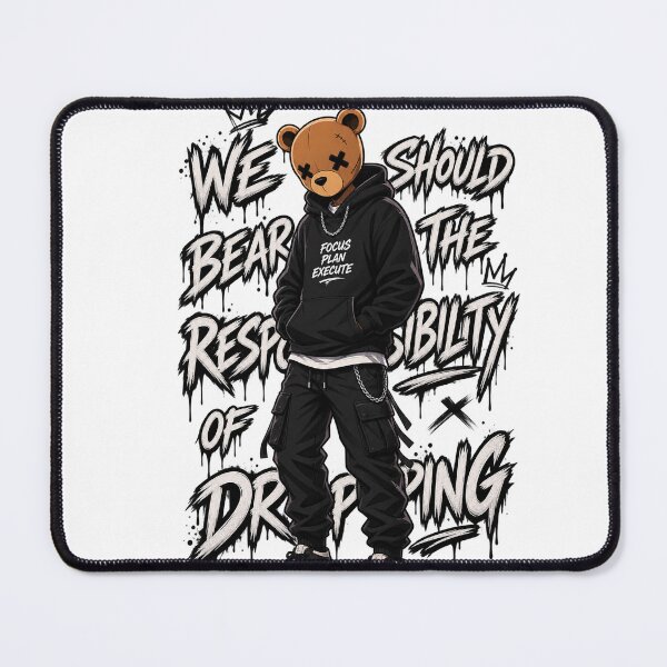 Item preview, Drippy Bear Streetwear Cartoon Design designed and sold by Giftthegifted.