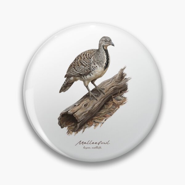 Item preview, Malleefowl on Wooden Log Bird Illustration designed and sold by Takeda-art.