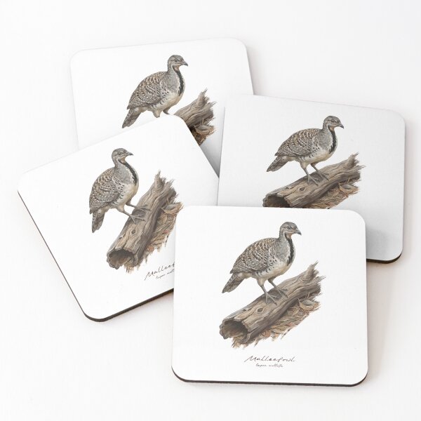 Item preview, Malleefowl on Wooden Log Bird Illustration designed and sold by Takeda-art.