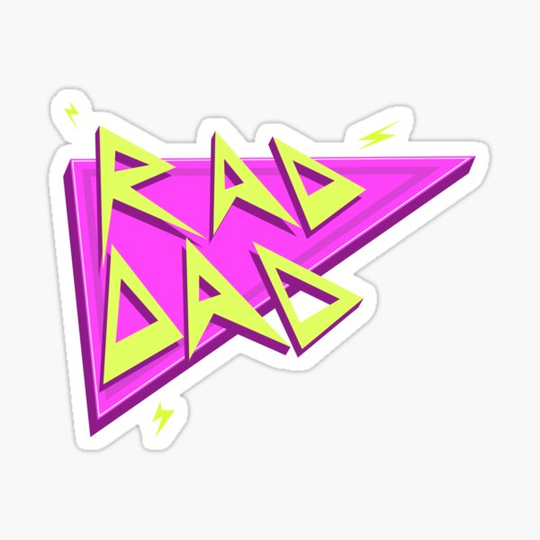 Rad Dad- Pink Sticker