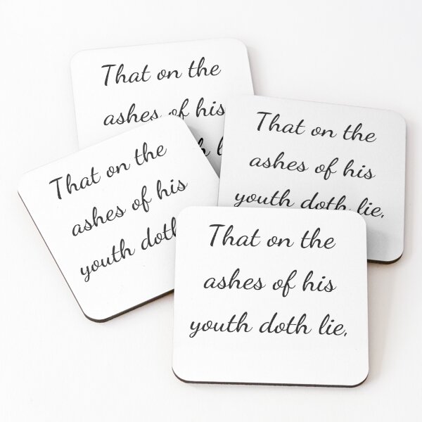 Item preview, “That on the ashes of his youth doth lie,” - handwriting black designed and sold by ariksworld.