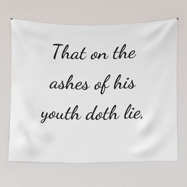 Item preview, “That on the ashes of his youth doth lie,” - handwriting black designed and sold by ariksworld.