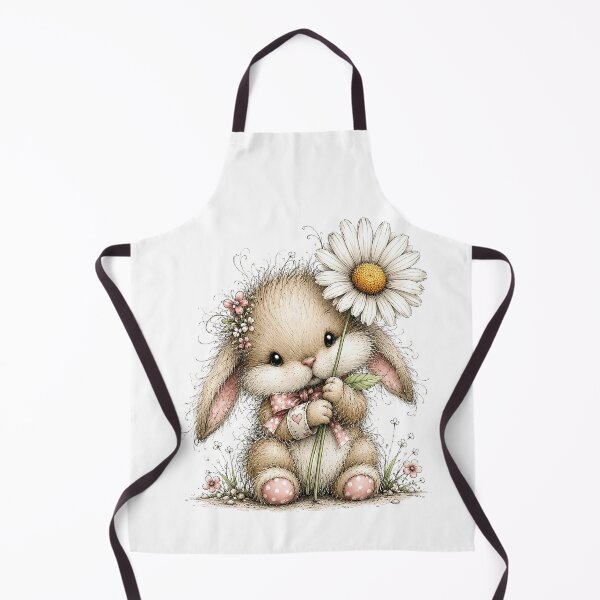Item preview, Cute Bunny with Daisy Flower designed and sold by PetalGarden.