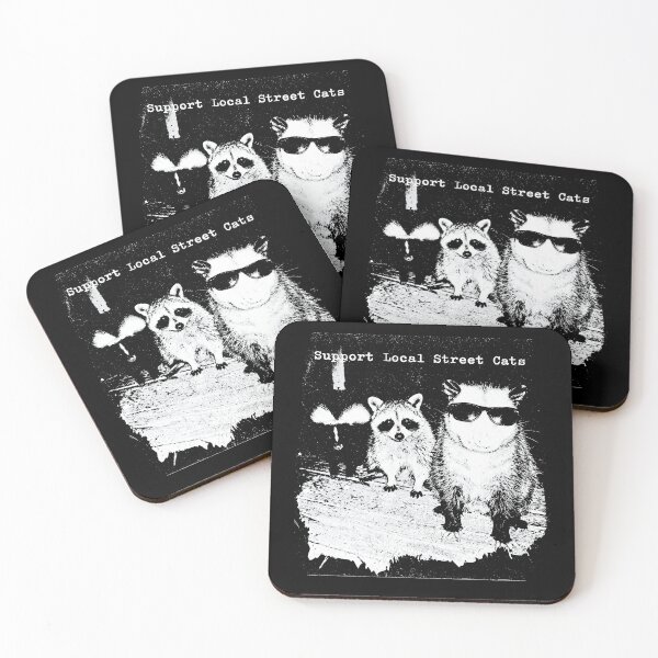 Item preview, Support Local Street Cats, Funny Raccoon Skunk Possum designed and sold by haloochichi.