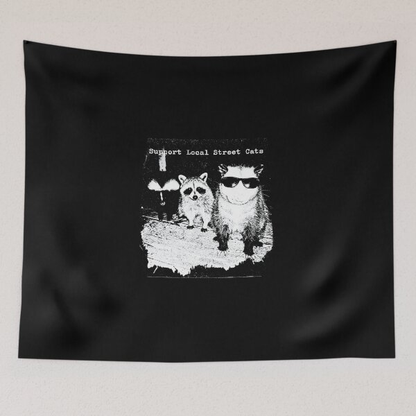 Item preview, Support Local Street Cats, Funny Raccoon Skunk Possum designed and sold by haloochichi.