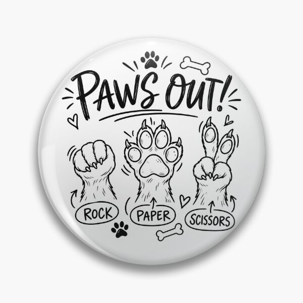 Item preview, Paws Out Dog Funny Rock Paper Scissors Cute Doodle Dog Lover Puppy Paw Print designed and sold by ZIGLWORKS.