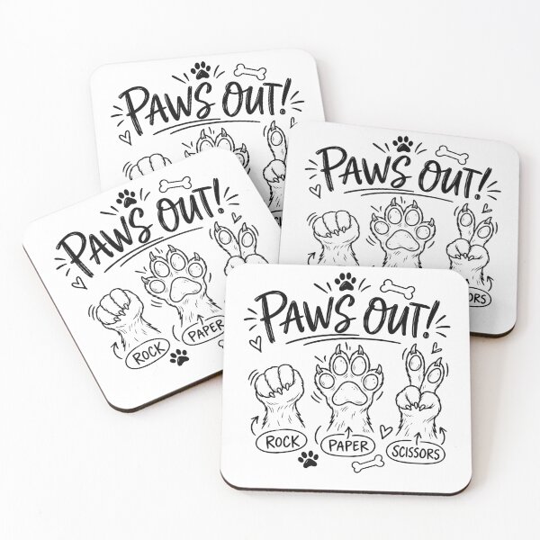 Item preview, Paws Out Dog Funny Rock Paper Scissors Cute Doodle Dog Lover Puppy Paw Print designed and sold by ZIGLWORKS.