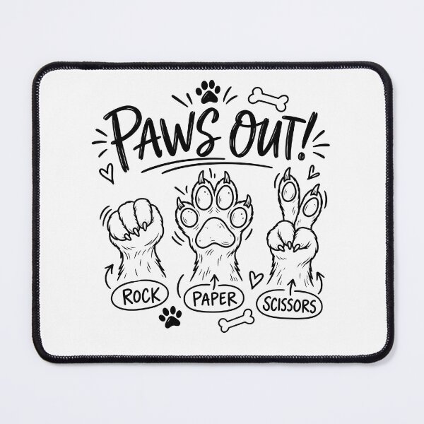 Item preview, Paws Out Dog Funny Rock Paper Scissors Cute Doodle Dog Lover Puppy Paw Print designed and sold by ZIGLWORKS.