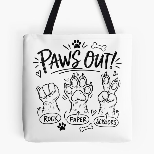 Item preview, Paws Out Dog Funny Rock Paper Scissors Cute Doodle Dog Lover Puppy Paw Print designed and sold by ZIGLWORKS.