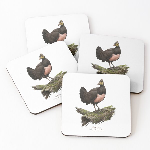 Item preview, Maleo on Mossy Wood Log Bird Illustration designed and sold by Takeda-art.