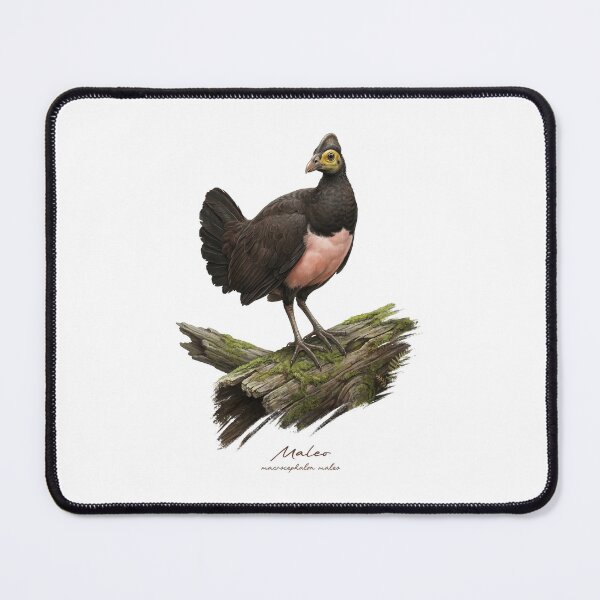 Item preview, Maleo on Mossy Wood Log Bird Illustration designed and sold by Takeda-art.