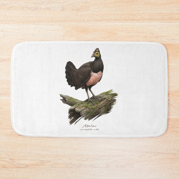 Item preview, Maleo on Mossy Wood Log Bird Illustration designed and sold by Takeda-art.
