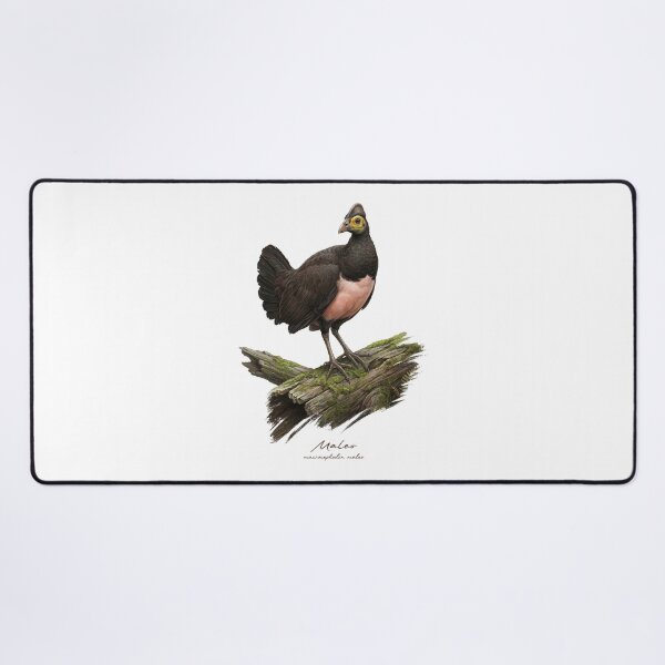 Item preview, Maleo on Mossy Wood Log Bird Illustration designed and sold by Takeda-art.