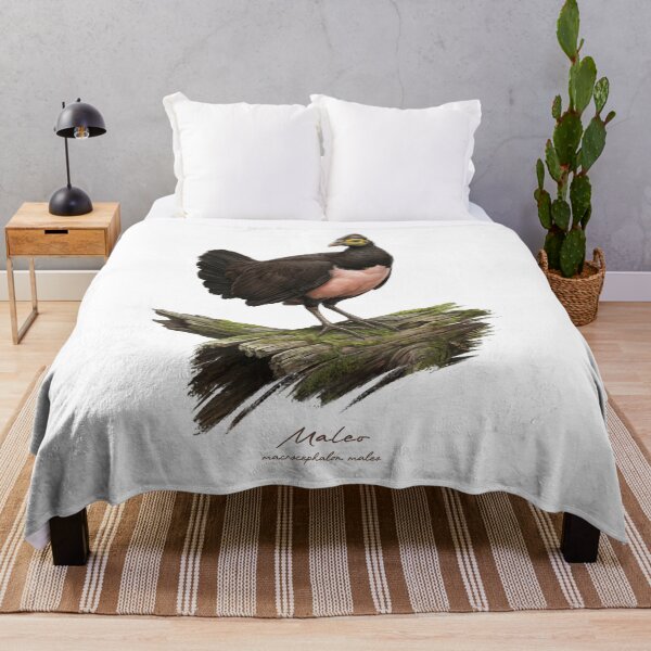 Item preview, Maleo on Mossy Wood Log Bird Illustration designed and sold by Takeda-art.