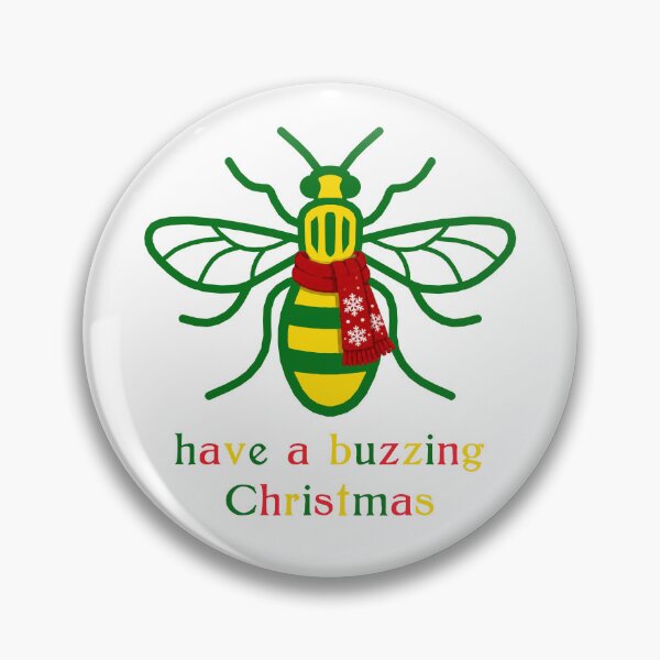 Item preview, Manchester Worker Bee buzzing Christmas green-yellow-red designed and sold by bravoalpha.