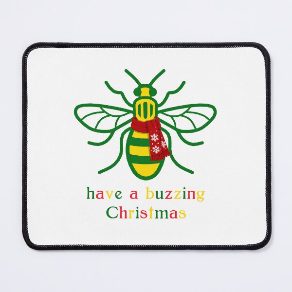 Item preview, Manchester Worker Bee buzzing Christmas green-yellow-red designed and sold by bravoalpha.