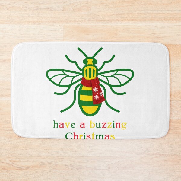 Item preview, Manchester Worker Bee buzzing Christmas green-yellow-red designed and sold by bravoalpha.