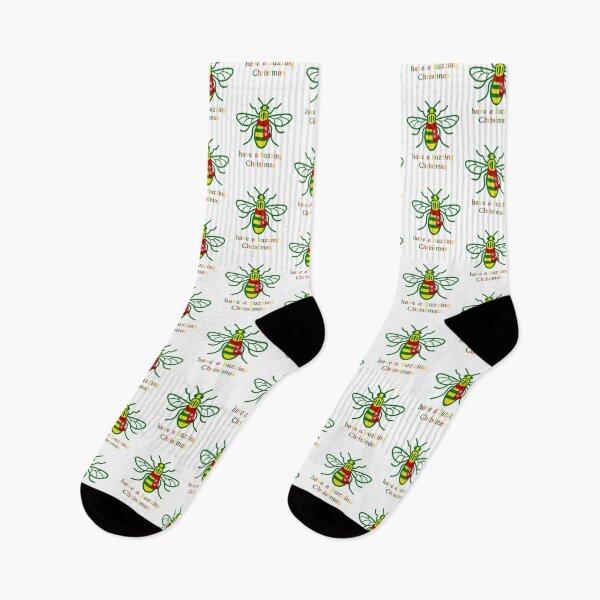 Item preview, Manchester Worker Bee buzzing Christmas green-yellow-red designed and sold by bravoalpha.