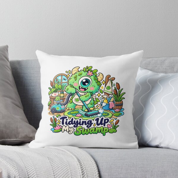 Item preview, Vacuuming Swamp Monster designed and sold by Thai Vibe Studio.