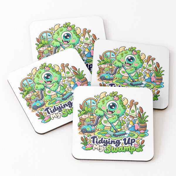 Item preview, Vacuuming Swamp Monster designed and sold by Thai Vibe Studio.