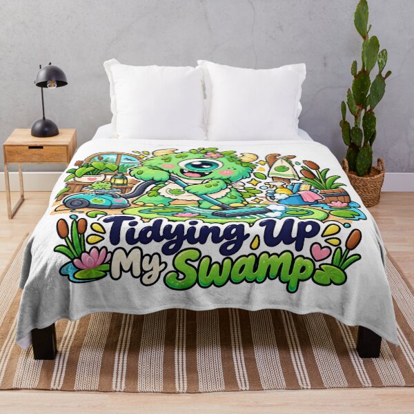 Item preview, Vacuuming Swamp Monster designed and sold by Thai Vibe Studio.