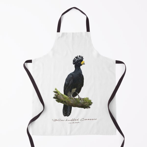 Item preview, Yellow-knobbed Curassow on Mossy Branch Bird Illustration designed and sold by Takeda-art.