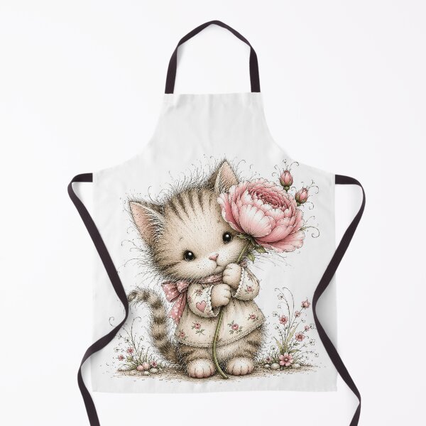 Item preview, Cute Cat with Peony Flower designed and sold by PetalGarden.