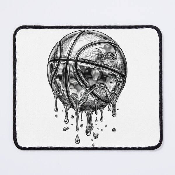 Item preview, Textured Silver Chrome Liquid Basketball designed and sold by DripCultureLab.