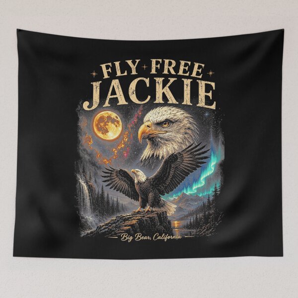 Item preview, Fly Free Jackie Eagle Wildlife Big Bear California Nature designed and sold by CharlieConon.