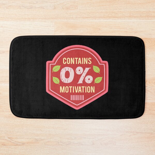Item preview, Contains 0 Percent Motivation Funny Retro Label designed and sold by LinaValearte.