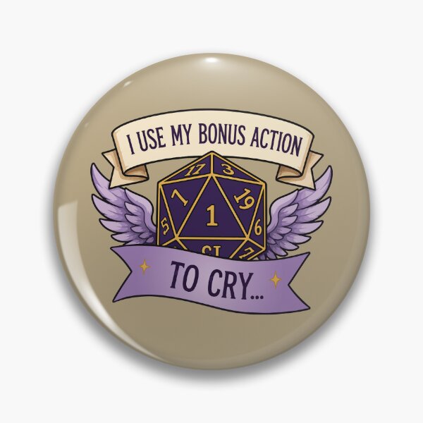 Item preview, I Use My Bonus Action To Cry Funny DND D20 Dice designed and sold by BrownHorse90s.