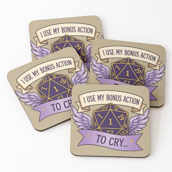 Item preview, I Use My Bonus Action To Cry Funny DND D20 Dice designed and sold by BrownHorse90s.